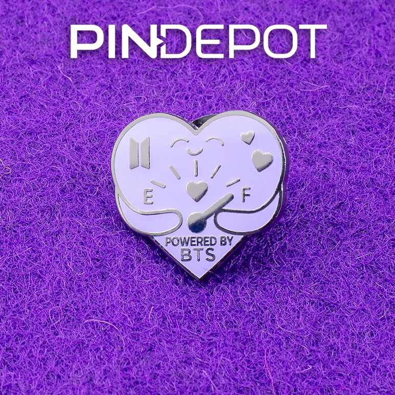 Powered by BTS lapel pin by Pin Depot