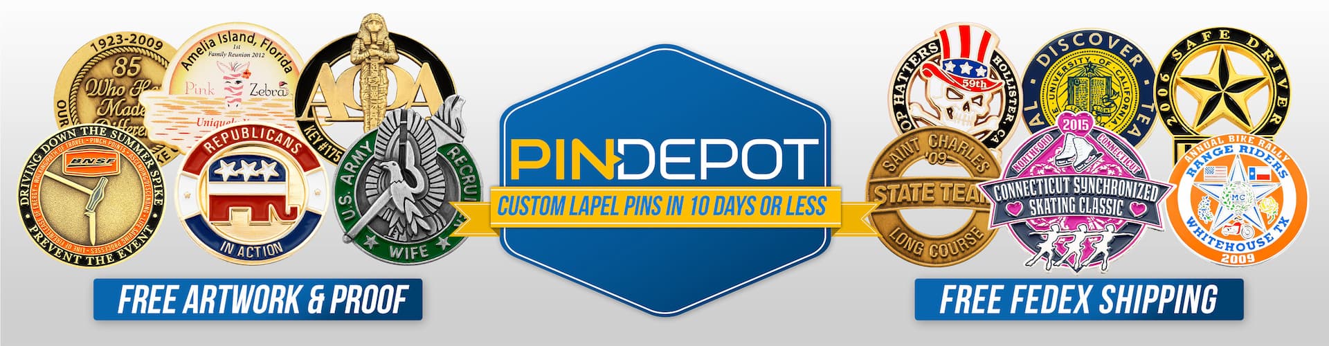 GSJJ | 100 Custom Antique Pins - No Minimum | Fast Delivery