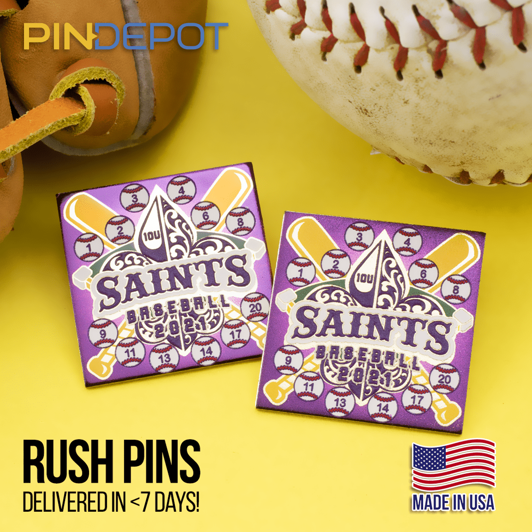 Saints Baseball Trading Pins